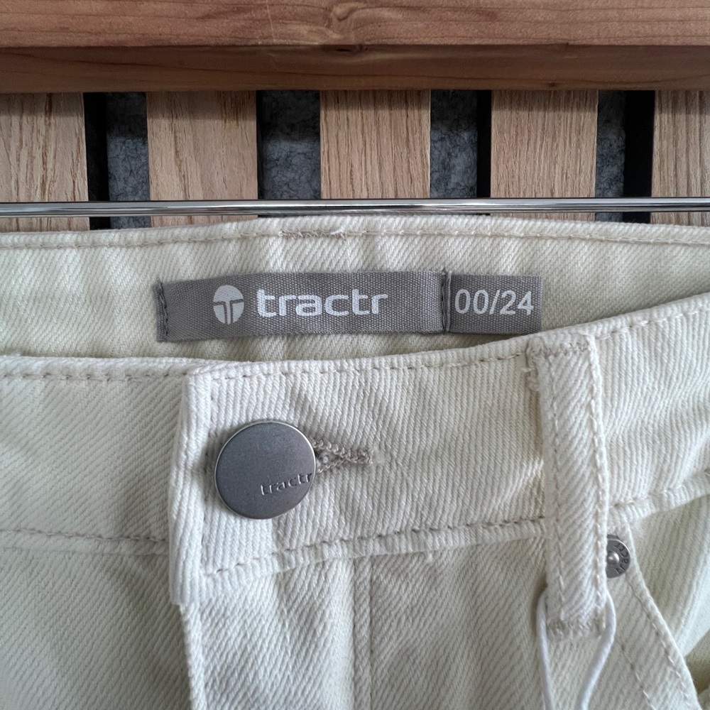 Tractor Wide leg crop jeans - cream color - flare high waist - Picture 3 of 5